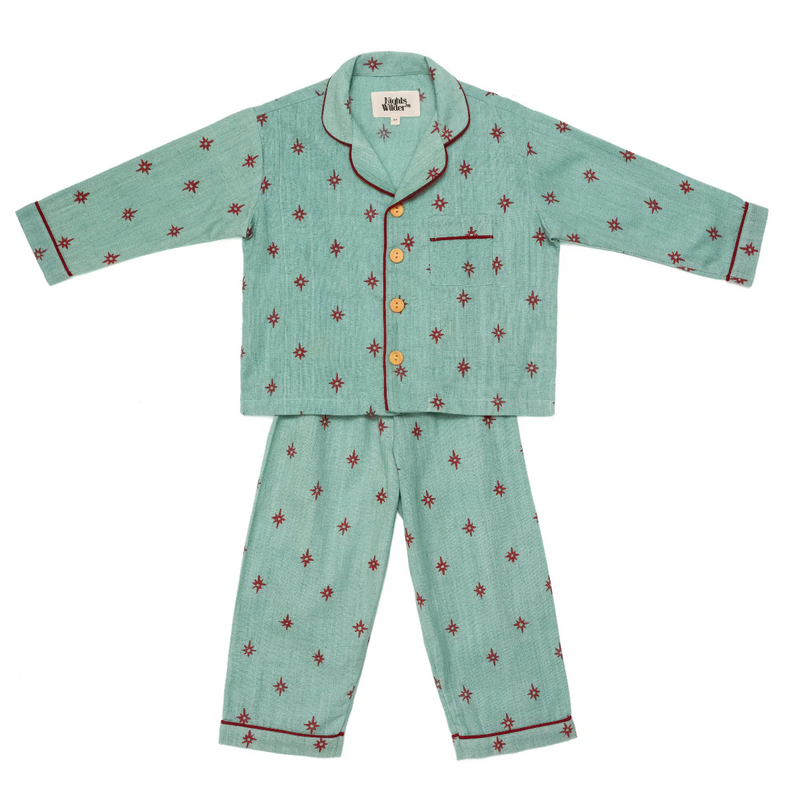 Children's Red Floral Pajama Set